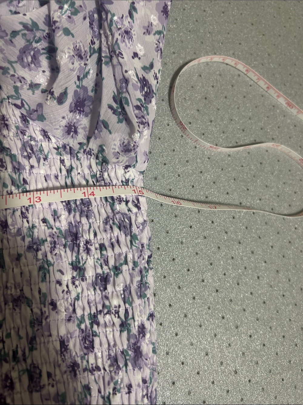 Altar’d State, Lavender Floral Smocked Dress, Size L - Picture 11 of 13